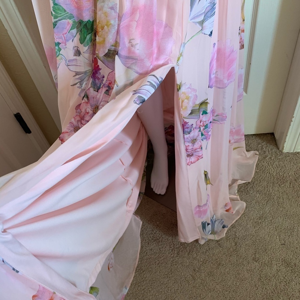 Adrianna Papell Floral Printed Chiffon Gown - Picture 11 of 16